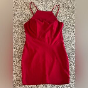 City Triangles Red Juniors Strappy Mini Bodycon Dress Size 9 EUC